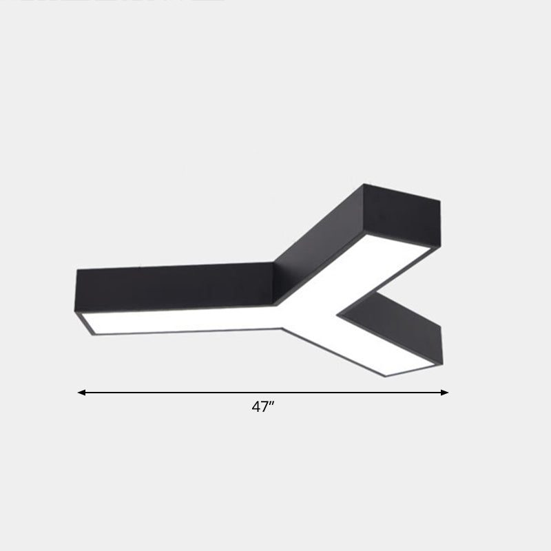 Geometric Shape Ceiling Mounted Fixture Minimalist Metal LED Flush Mount Light for Office Clearhalo 'Ceiling Lights' 'Close To Ceiling Lights' 'Close to ceiling' 'Flush mount' Lighting' 2465017