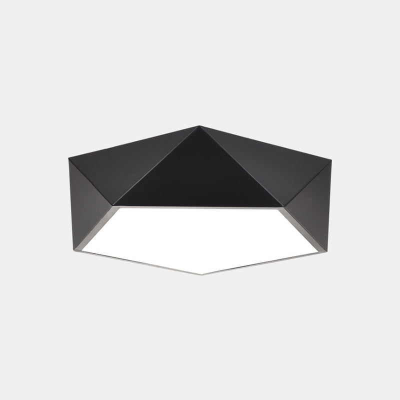 Geometric Shape Ceiling Mounted Fixture Minimalist Metal LED Flush Mount Light for Office Clearhalo 'Ceiling Lights' 'Close To Ceiling Lights' 'Close to ceiling' 'Flush mount' Lighting' 2465020
