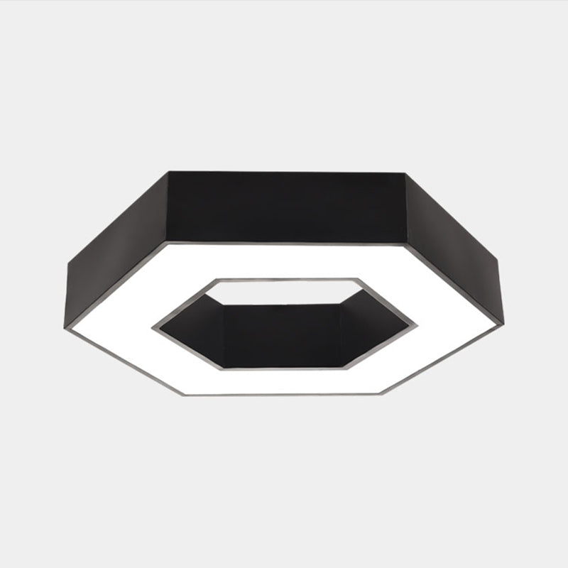 Geometric Shape Ceiling Mounted Fixture Minimalist Metal LED Flush Mount Light for Office Clearhalo 'Ceiling Lights' 'Close To Ceiling Lights' 'Close to ceiling' 'Flush mount' Lighting' 2465025