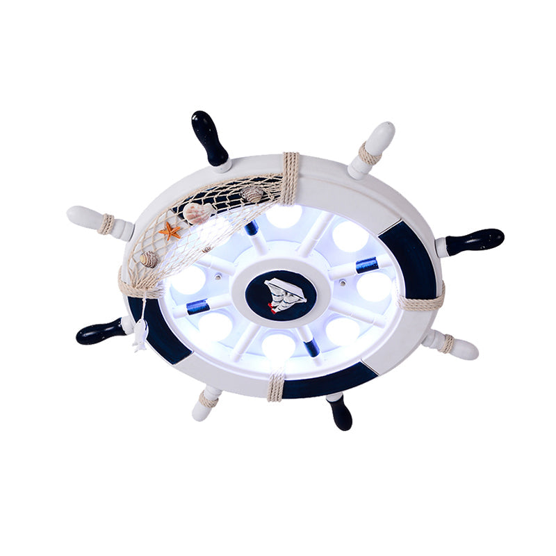 Mediterranean Rudder Flush Mount Fixture Metal Child Bedroom LED Ceiling Flush Light Clearhalo 'Ceiling Lights' 'Close To Ceiling Lights' 'Close to ceiling' 'Flush mount' Lighting' 2465049