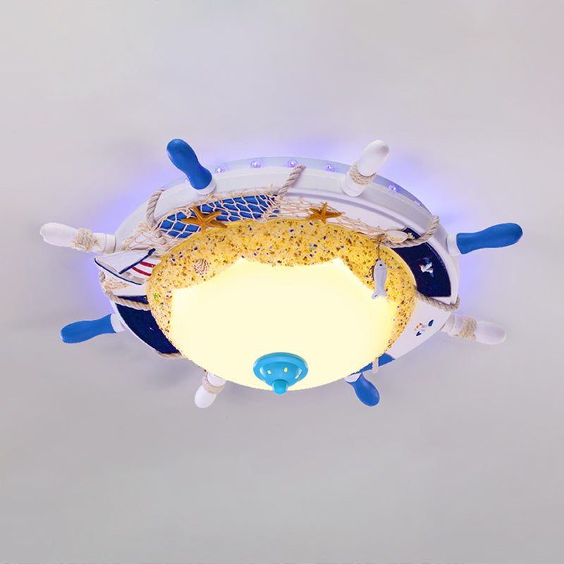 Mediterranean Rudder Flush Mount Fixture Metal Child Bedroom LED Ceiling Flush Light Clearhalo 'Ceiling Lights' 'Close To Ceiling Lights' 'Close to ceiling' 'Flush mount' Lighting' 2465050