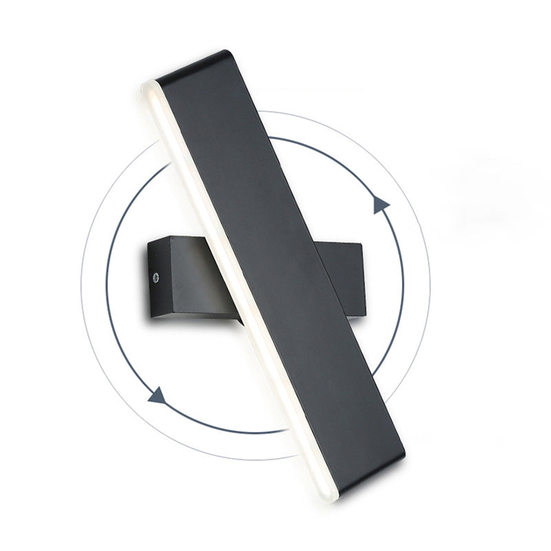 Swivelable Bar Shaped Wall Light Modern Aluminum LED Wall Light Sconce for Bedroom Clearhalo 'Cast Iron' 'Glass' 'Industrial' 'Modern wall lights' 'Modern' 'Tiffany' 'Traditional wall lights' 'Wall Lamps & Sconces' 'Wall Lights' Lighting' 2465135