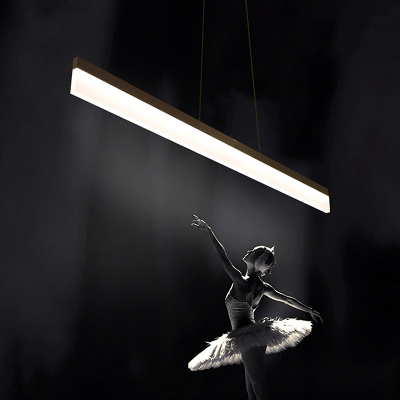 Acrylic Bar Shaped Island Light Fixture Modernist LED Coffee Suspension Lamp for Restaurant Clearhalo 'Ceiling Lights' 'Island Lights' Lighting' 2465263