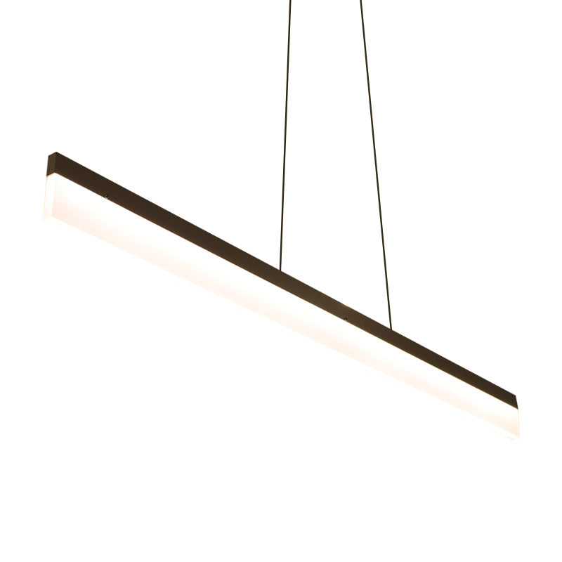 Acrylic Bar Shaped Island Light Fixture Modernist LED Coffee Suspension Lamp for Restaurant Clearhalo 'Ceiling Lights' 'Island Lights' Lighting' 2465265
