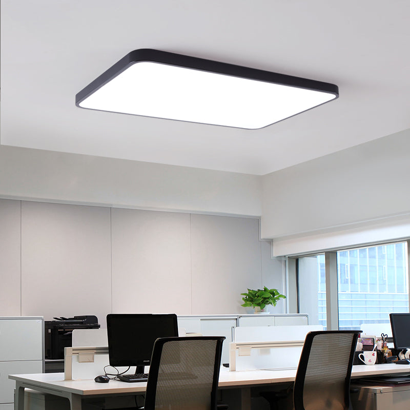 Simplicity Ultrathin Flush Ceiling Light Fixture Acrylic LED Conference Room Flushmount Lighting Clearhalo 'Ceiling Lights' 'Close To Ceiling Lights' 'Close to ceiling' 'Flush mount' Lighting' 2465359