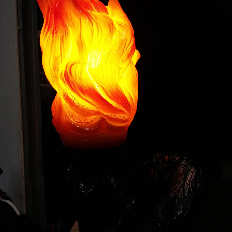 Resin Torch Shaped Wall Light Decorative Single Bulb Foyer Wall Mounted Lamp in Orange Clearhalo 'Industrial wall lights' 'Industrial' 'Middle century wall lights' 'Tiffany' 'Wall Lamps & Sconces' 'Wall Lights' Lighting' 2465446