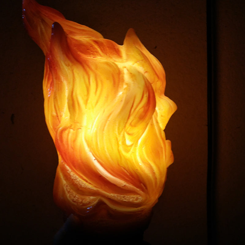 Resin Torch Shaped Wall Light Decorative Single Bulb Foyer Wall Mounted Lamp in Orange Clearhalo 'Industrial wall lights' 'Industrial' 'Middle century wall lights' 'Tiffany' 'Wall Lamps & Sconces' 'Wall Lights' Lighting' 2465447