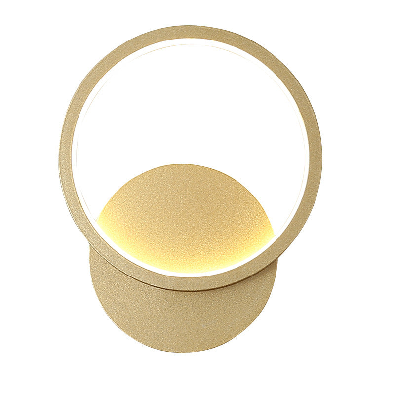 Halo Living Room Wall Sconce Lighting Acrylic Minimalistic LED Wall Light in White Clearhalo 'Modern wall lights' 'Modern' 'Wall Lamps & Sconces' 'Wall Lights' Lighting' 2466028