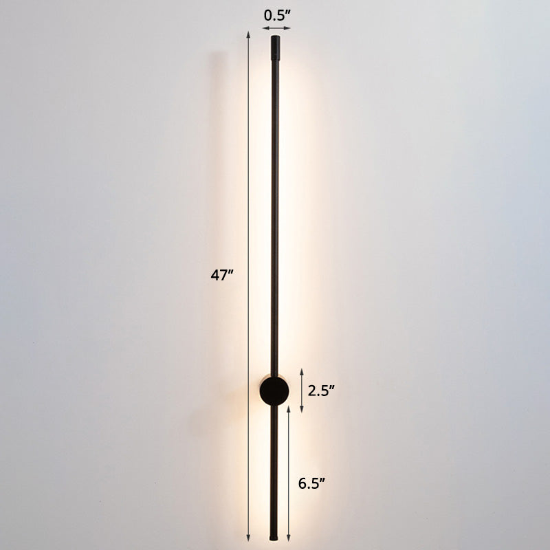 Slim Rod Stairs Sconce Lamp Aluminum Minimalist LED Wall Mounted Lighting Fixture Clearhalo 'Cast Iron' 'Glass' 'Industrial' 'Modern wall lights' 'Modern' 'Tiffany' 'Traditional wall lights' 'Wall Lamps & Sconces' 'Wall Lights' Lighting' 2466408