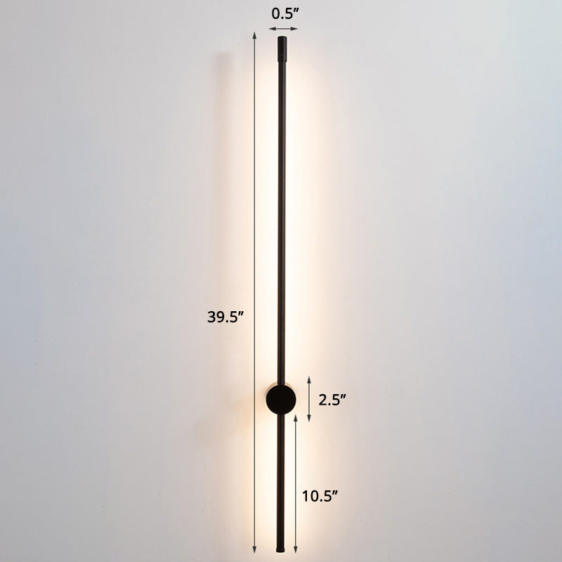 Slim Rod Stairs Sconce Lamp Aluminum Minimalist LED Wall Mounted Lighting Fixture Clearhalo 'Cast Iron' 'Glass' 'Industrial' 'Modern wall lights' 'Modern' 'Tiffany' 'Traditional wall lights' 'Wall Lamps & Sconces' 'Wall Lights' Lighting' 2466409