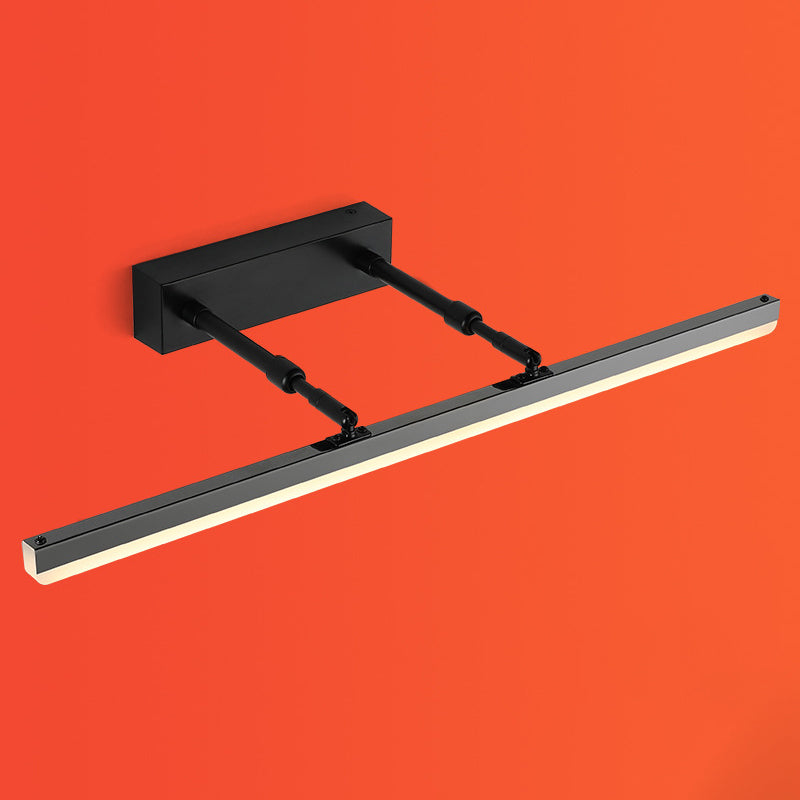 Minimalist Linear Sconce Light Fixture Metal Bathroom LED Vanity Lamp with Extendable Arm Clearhalo 'Modern wall lights' 'Modern' 'Vanity Lights' 'Wall Lights' Lighting' 2467168