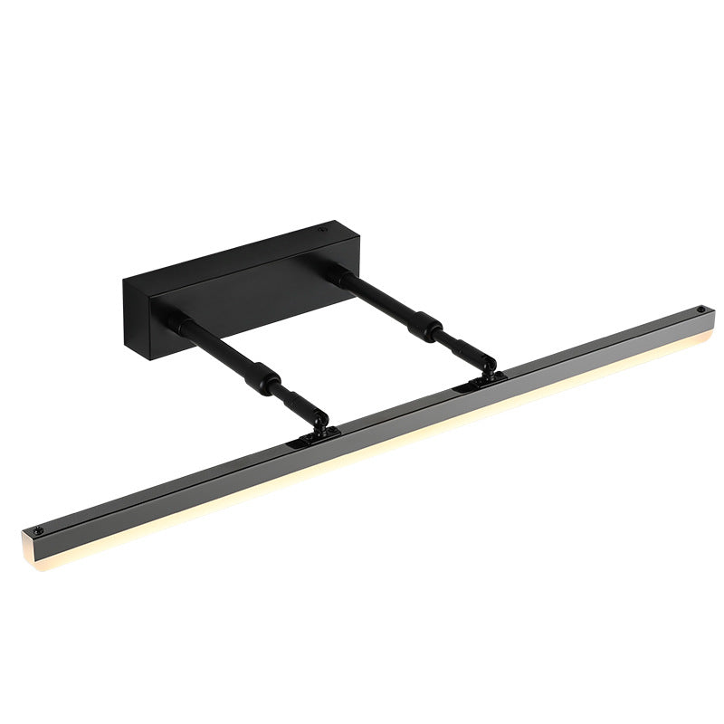 Minimalist Linear Sconce Light Fixture Metal Bathroom LED Vanity Lamp with Extendable Arm Clearhalo 'Modern wall lights' 'Modern' 'Vanity Lights' 'Wall Lights' Lighting' 2467169
