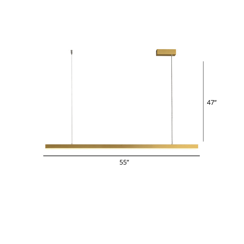 Metal Stick Suspended Lighting Fixture Simplicity LED Hanging Light for Dining Room Clearhalo 'Ceiling Lights' 'Island Lights' Lighting' 2467277