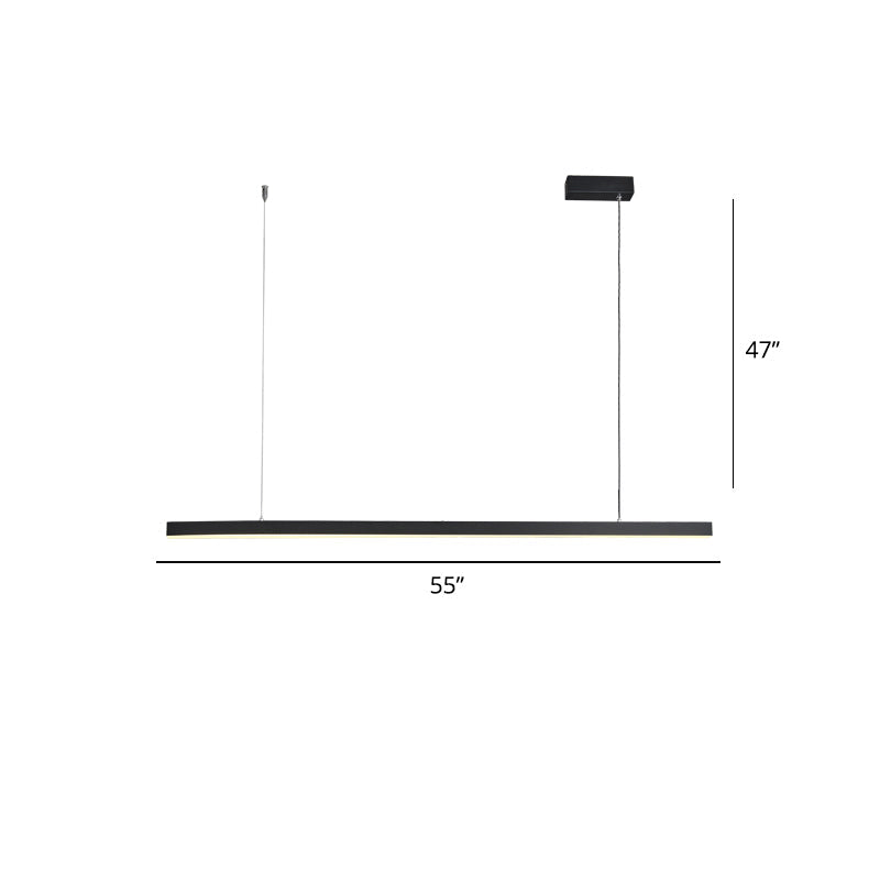 Metal Stick Suspended Lighting Fixture Simplicity LED Hanging Light for Dining Room Clearhalo 'Ceiling Lights' 'Island Lights' Lighting' 2467279