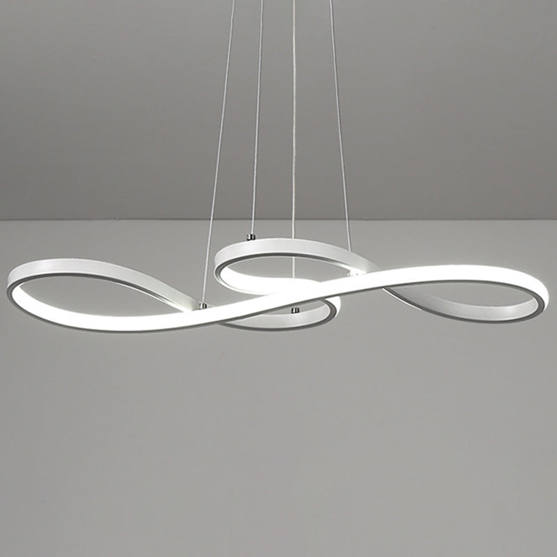 Metal Musical Note Island Light Minimalist LED Hanging Light Fixture for Dining Room Clearhalo 'Ceiling Lights' 'Island Lights' Lighting' 2467590