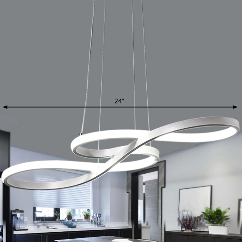 Musical Notation Restaurant Hanging Lamp Metallic Minimalistic LED Island Light Fixture Clearhalo 'Ceiling Lights' 'Island Lights' Lighting' 2467599