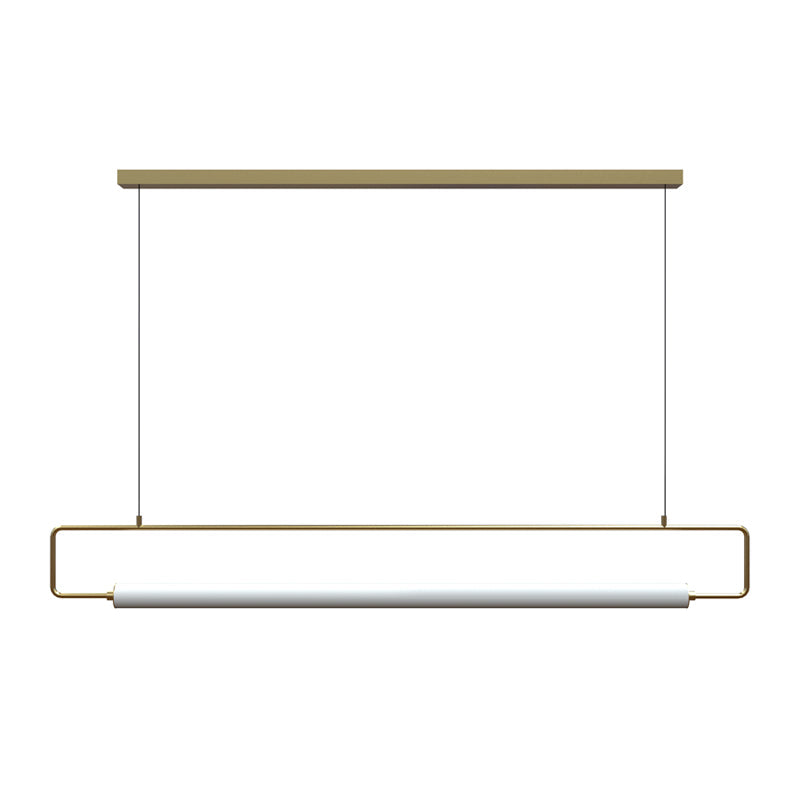 Metal Rectangle over Island Lighting Modern LED Ceiling Suspension Lamp over Dining Table Clearhalo 'Ceiling Lights' 'Island Lights' Lighting' 2467838