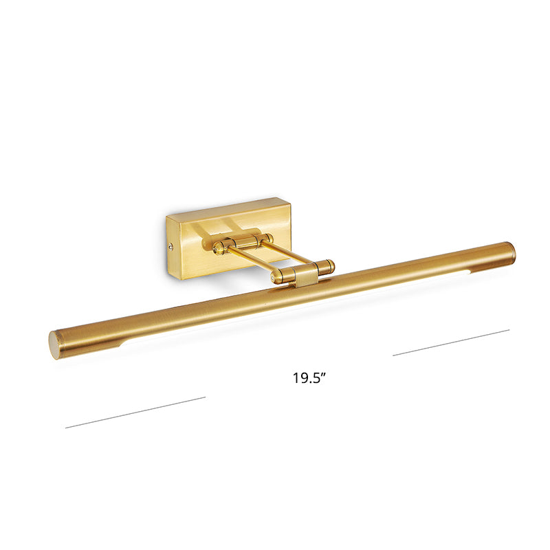 Rotatable Tubular Vanity Wall Sconce Antique Style Metal LED Wall Mount Lighting Clearhalo 'Vanity Lights' 'Wall Lights' Lighting' 2468399