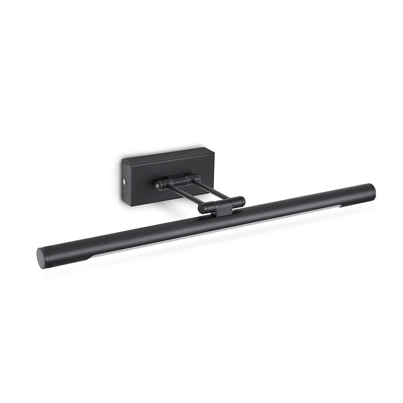 Rotatable Tubular Vanity Wall Sconce Antique Style Metal LED Wall Mount Lighting Black 19.5" Clearhalo 'Vanity Lights' 'Wall Lights' Lighting' 2468409
