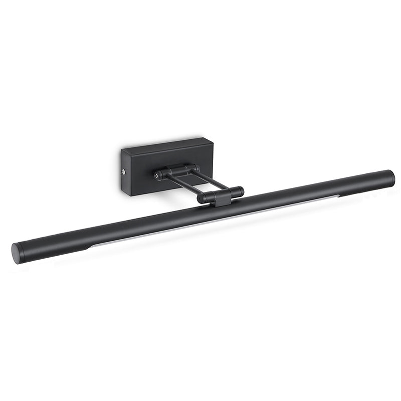 Rotatable Tubular Vanity Wall Sconce Antique Style Metal LED Wall Mount Lighting Black 26.5" Clearhalo 'Vanity Lights' 'Wall Lights' Lighting' 2468411