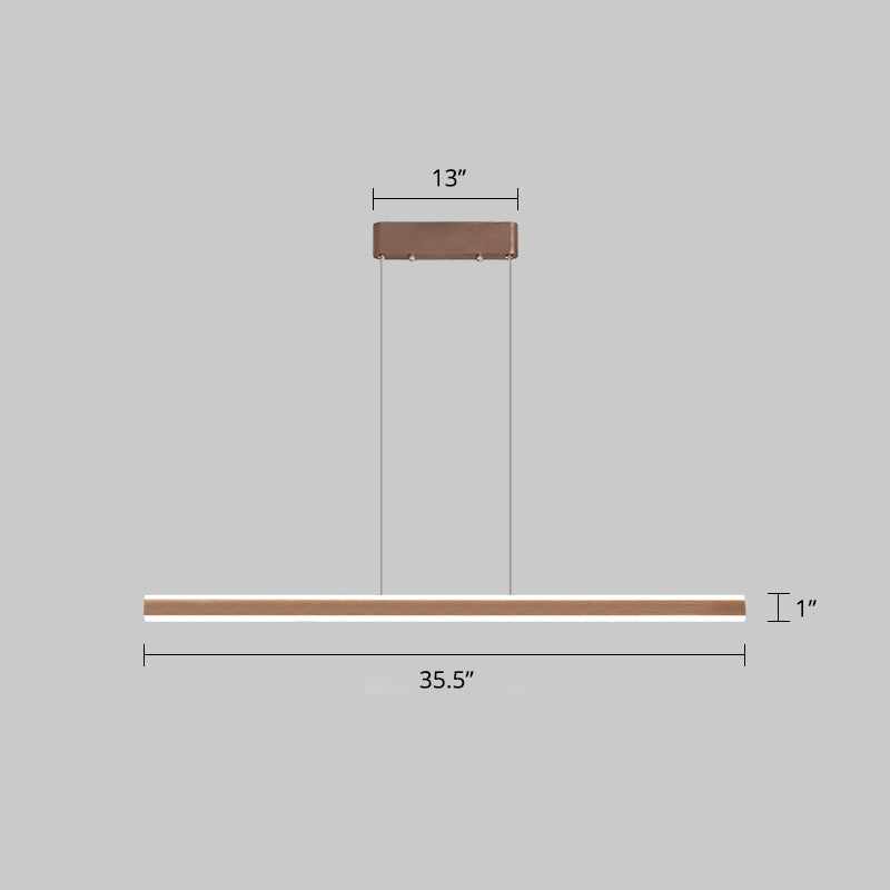 Triangular Pole Shaped Island Light Simple Aluminum LED Hanging Lamp for Restaurant Clearhalo 'Ceiling Lights' 'Island Lights' Lighting' 2468444