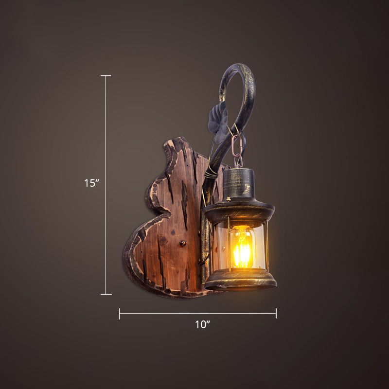 Nautical Geometrical Wall Lamp Wooden Wall Mount Lighting Fixture for Living Room Clearhalo 'Industrial wall lights' 'Industrial' 'Middle century wall lights' 'Rustic wall lights' 'Tiffany' 'Wall Lamps & Sconces' 'Wall Lights' Lighting' 2468635