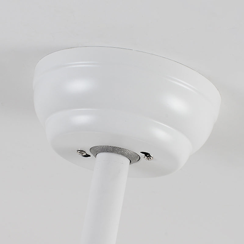 43" W Round Dining Room Hanging Fan Light Fixture Acrylic LED Nordic Semi Flush Lamp with 3-Blade and Remote Clearhalo 'Ceiling Fans with Lights' 'Ceiling Fans' 'Modern Ceiling Fans' 'Modern' Lighting' 2477878