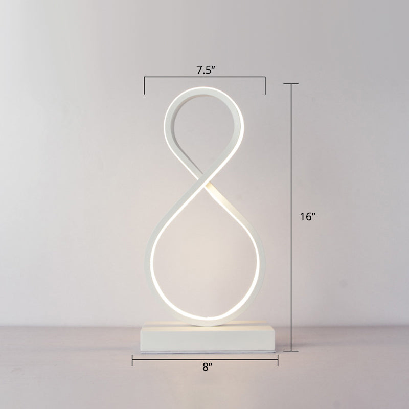 Aluminum Line Art Night Lighting Minimalism LED Accent Table Light for Living Room Clearhalo 'Lamps' 'Table Lamps' Lighting' 2478325