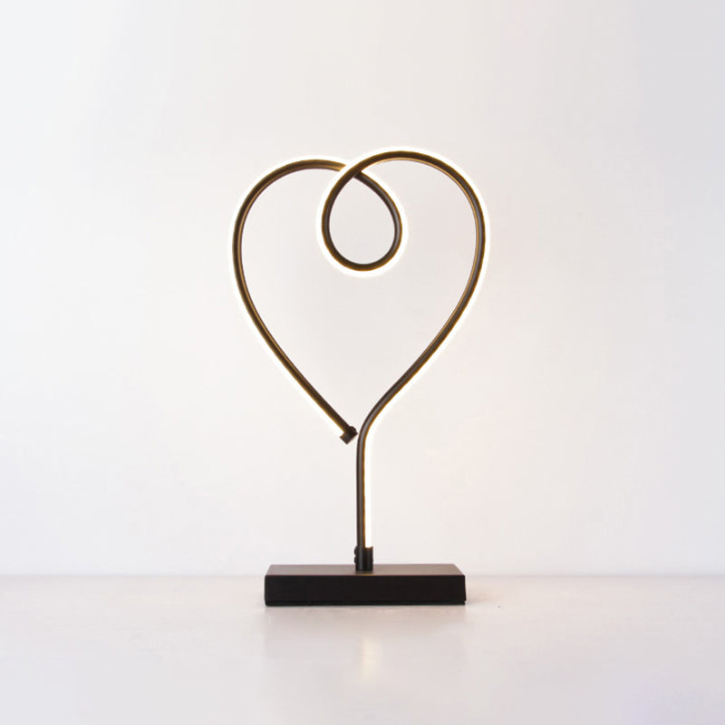 Aluminum Line Art Night Lighting Minimalism LED Accent Table Light for Living Room Clearhalo 'Lamps' 'Table Lamps' Lighting' 2478329