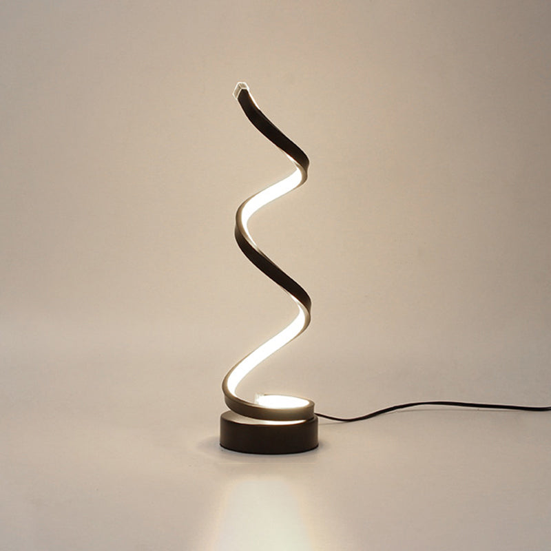 Aluminum Line Art Night Lighting Minimalism LED Accent Table Light for Living Room Clearhalo 'Lamps' 'Table Lamps' Lighting' 2478333