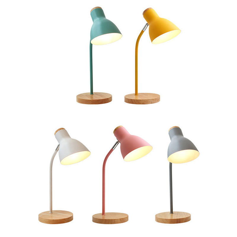 Flashlight Shaped Swivelable Table Light Macaron Metal 1-Light Night Lamp for Child Room Clearhalo 'Lamps' 'Table Lamps' Lighting' 2478538