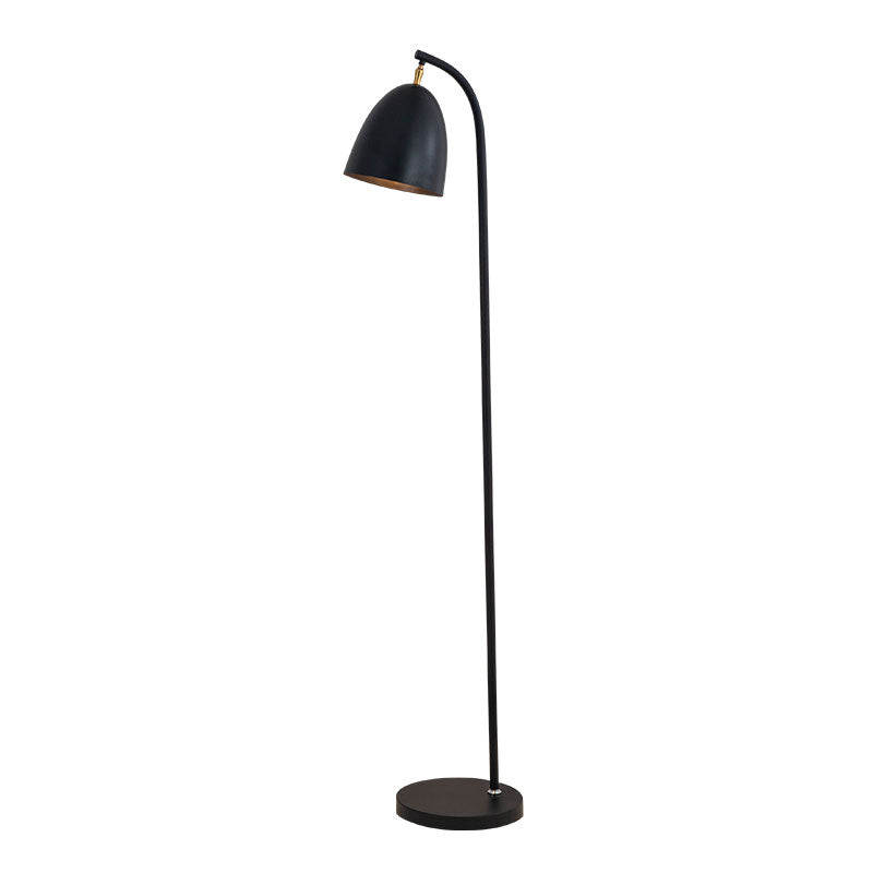 Single Living Room Floor Light Macaron Rotating Floor Reading Lamp with Bell Metal Shade Clearhalo 'Floor Lamps' 'Lamps' Lighting' 2478696