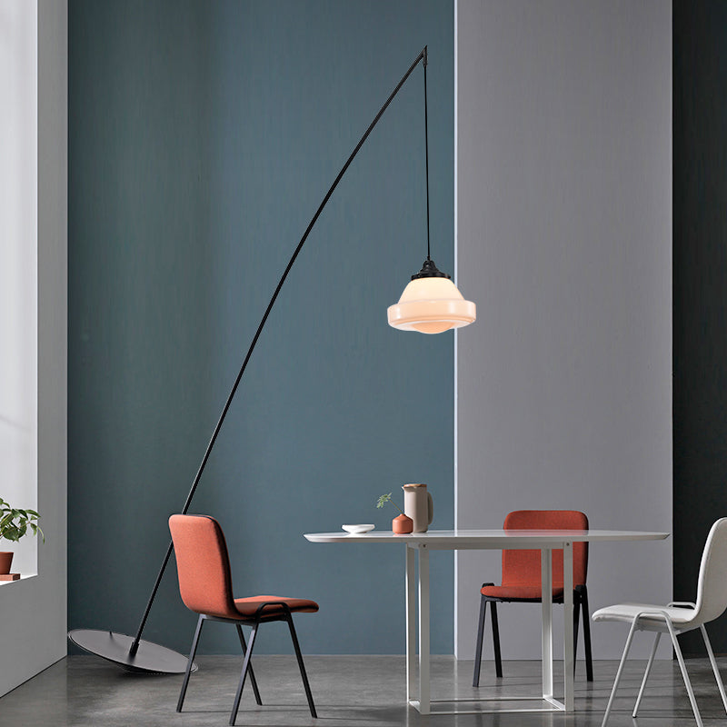 Fishing Floor Lamp Simplicity Metal LED Standing Floor Light with Dangling Shade Clearhalo 'Floor Lamps' 'Lamps' Lighting' 2478767