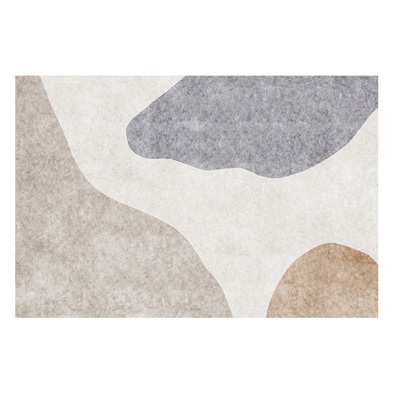 Multicolor Western Rug Cotton Blend Color Block Indoor Rug Anti-Slip Backing Stain-Resistant Area Carpet for Bedroom Gray-Khaki Clearhalo 'Area Rug' 'Rug' 2479939