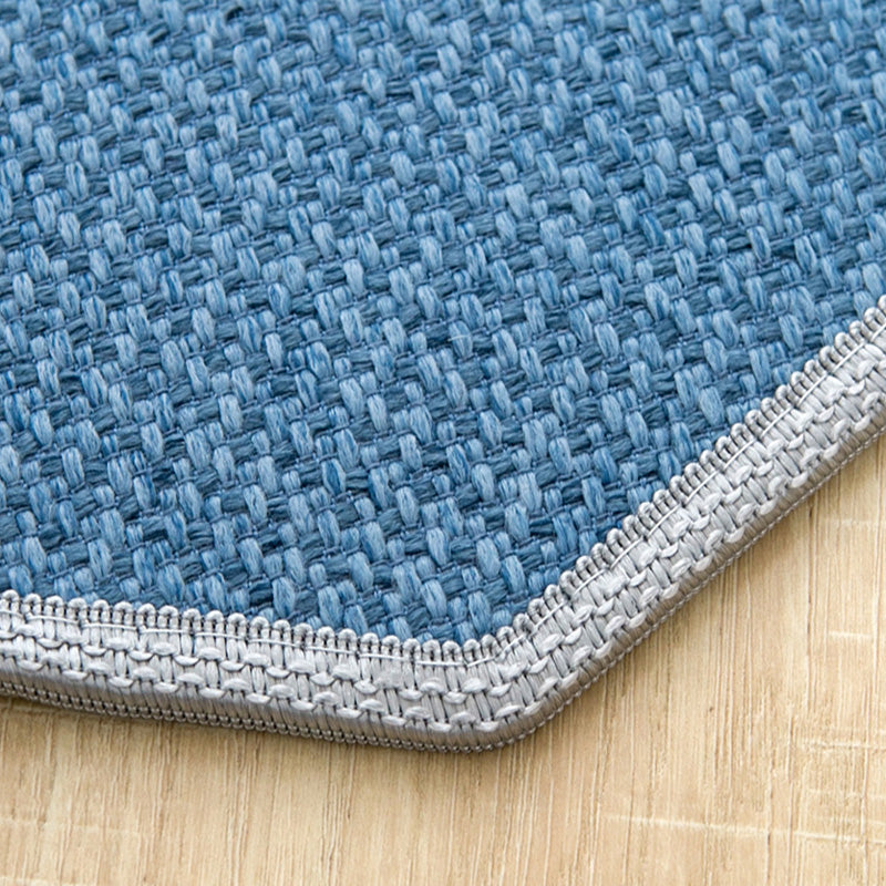 Multi Color Country Rug Jute Solid Color Area Carpet Non-Slip Backing Stain-Resistant Easy Care Indoor Rug for Room Blue Clearhalo 'Area Rug' 'Rug' 2480070