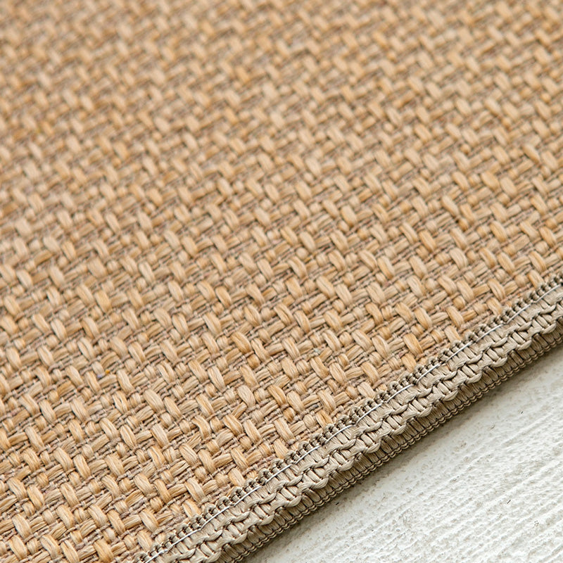 Multi Color Country Rug Jute Solid Color Area Carpet Non-Slip Backing Stain-Resistant Easy Care Indoor Rug for Room Khaki Clearhalo 'Area Rug' 'Rug' 2480075