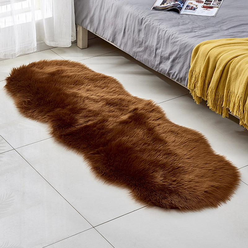Contemporary Solid Color Rug Multi Colored Cotton Blend Area Carpet Anti-Slip Backing Stain-Resistant Indoor Rug for Room Coffee 2' x 5'11" Clearhalo 'Area Rug' 'Casual' 'Rugs' Rug' 2480289