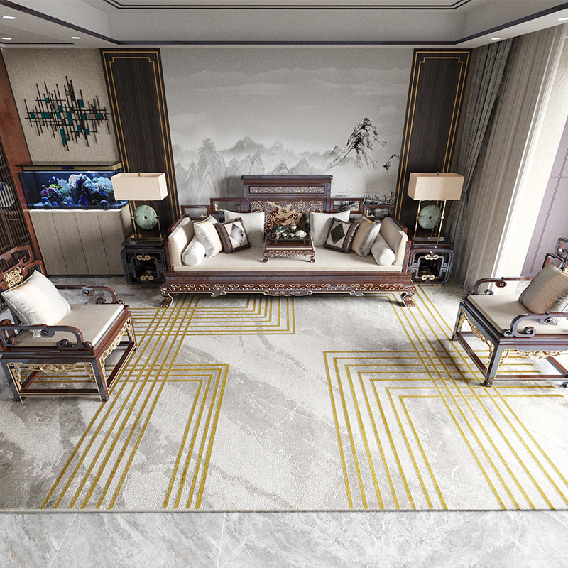 Multi-Color Parlor Rug Modern Patterned Area Carpet Cotton Blend Non-Slip Backing Easy Care Indoor Rug Yellow Clearhalo 'Area Rug' 'Rug' 2480400