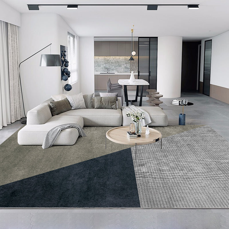 Luxury Geometric Printed Rug Multi Color Cotton Blend Indoor Rug Easy Care Pet Friendly Area Carpet for Living Room Grey Clearhalo 'Area Rug' 'Rug' 2480415