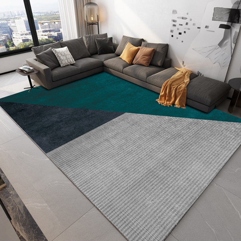 Luxury Geometric Printed Rug Multi Color Cotton Blend Indoor Rug Easy Care Pet Friendly Area Carpet for Living Room Green Clearhalo 'Area Rug' 'Rug' 2480417