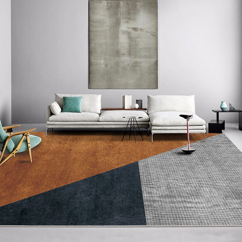 Luxury Geometric Printed Rug Multi Color Cotton Blend Indoor Rug Easy Care Pet Friendly Area Carpet for Living Room Orange Clearhalo 'Area Rug' 'Rug' 2480421