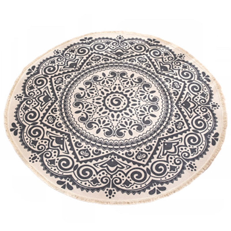 Moroccan Geometric Printed Rug Multi-Color Cotton Area Carpet Easy Care Pet Friendly Indoor Rug for Bedroom Clearhalo 'Area Rug' 'Moroccan' 'Rugs' Rug' 2480533
