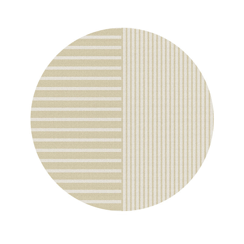 Multi-Color Nordic Rug Cotton Blend Stripe Pattern Area Carpet Non-Slip Pet Friendly Indoor Rug for Room Champagne Clearhalo 'Area Rug' 'Rug' 2480606