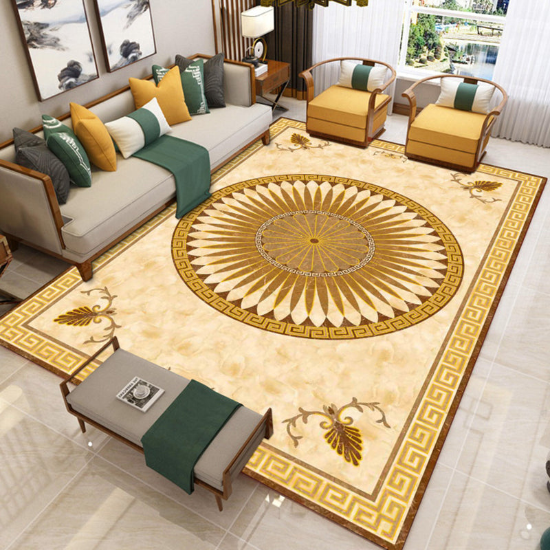 Trendy Living Room Rug Multicolor Flower Printed Area Carpet Synthetics Non-Slip Backing Stain-Resistant Indoor Rug Ginger Clearhalo 'Area Rug' 'Modern' 'Rugs' Rug' 2480825