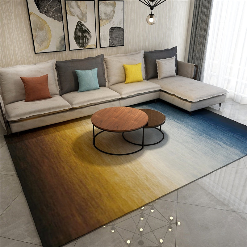 Scandinavian Living Room Rug Multicolored Plaid Printed Area Carpet Polyster Non-Slip Pet Friendly Area Rug Clearhalo 'Area Rug' 'Modern' 'Rugs' Rug' 2480874