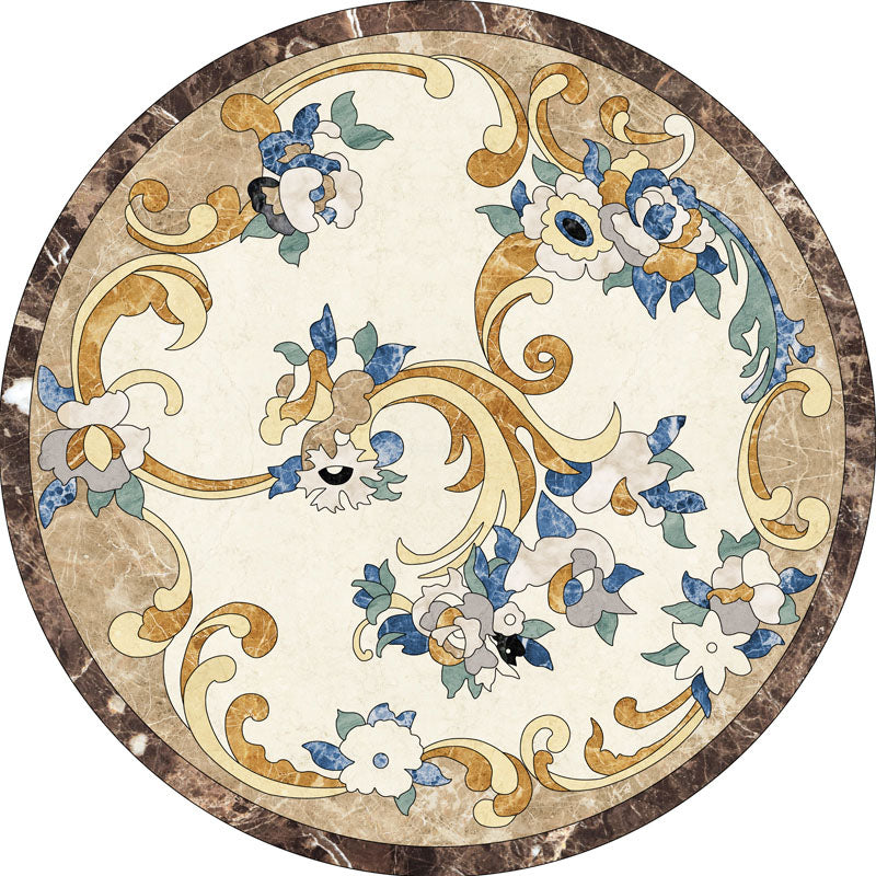 Modern Flower Printed Rug Multicolored Polyster Area Carpet Non-Slip Backing Stain-Resistant Indoor Rug for Living Room Clearhalo 'Area Rug' 'Modern' 'Rugs' Rug' 2480905