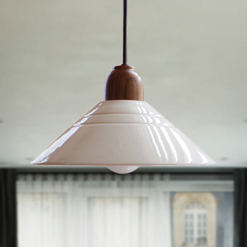 White Conic Pendant Lamp Modern Style Ceramic 1 Light Hanging Light Fixture for Dining Room White B Clearhalo 'Ceiling Lights' 'Modern Pendants' 'Modern' 'Pendant Lights' 'Pendants' Lighting' 249922