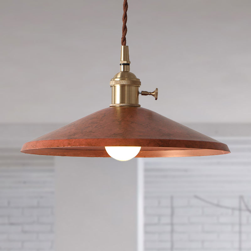 1 Bulb Pendant Light Rustic Style Saucer Shade Metal Hanging Lamp with Adjustable Cord in Silver/Red/Blue Clearhalo 'Ceiling Lights' 'Modern Pendants' 'Modern' 'Pendant Lights' 'Pendants' Lighting' 250313