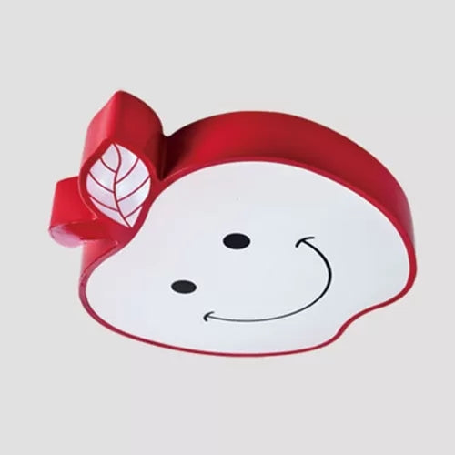 Lovely Smiling Apple Ceiling Light Acrylic Metal Flush Mount Light for Child Bedroom Clearhalo 'Ceiling Lights' 'Close To Ceiling Lights' 'Close to ceiling' 'Flush mount' Lighting' 25038