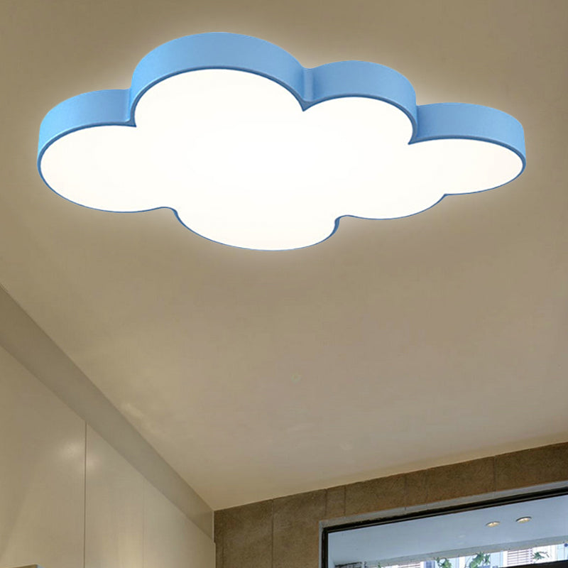 Acrylic Cloud Ceiling Flush Mount Modern Flush Mount Ceiling Light for Classroom Kid Bedroom Blue Clearhalo 'Ceiling Lights' 'Close To Ceiling Lights' 'Close to ceiling' 'Flush mount' Lighting' 251374